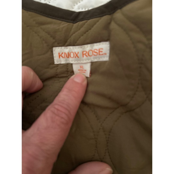 Knox Rose Quilted Snap Front Jacket Olive Green XL grandma core - Picture 5 of 6